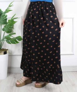 دامن ململ گلدار