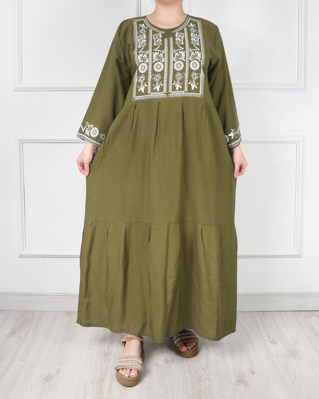 پیراهن الهه سه طبقه نخی 6938 - Image 10