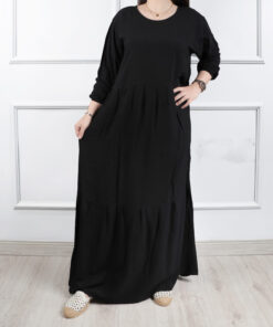 پیراهن مانتویی مشکی