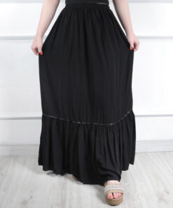 دامن مشکی چین دار