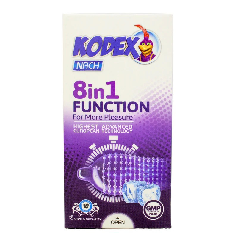 کاندوم ناچ کدکس مدل 8IN1 FUNCTION (بسته 10عددی) 7030 - Image 2