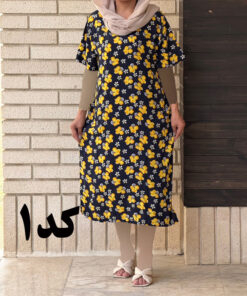 پیراهن کوتاه گلدار نخی