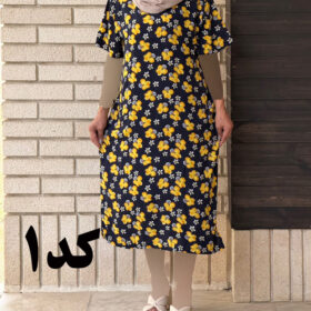 پیراهن کوتاه گلدار نخی