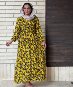 پیراهن نخی طرح گلدار