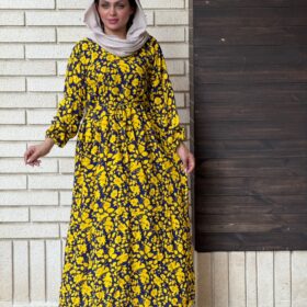 پیراهن نخی طرح گلدار