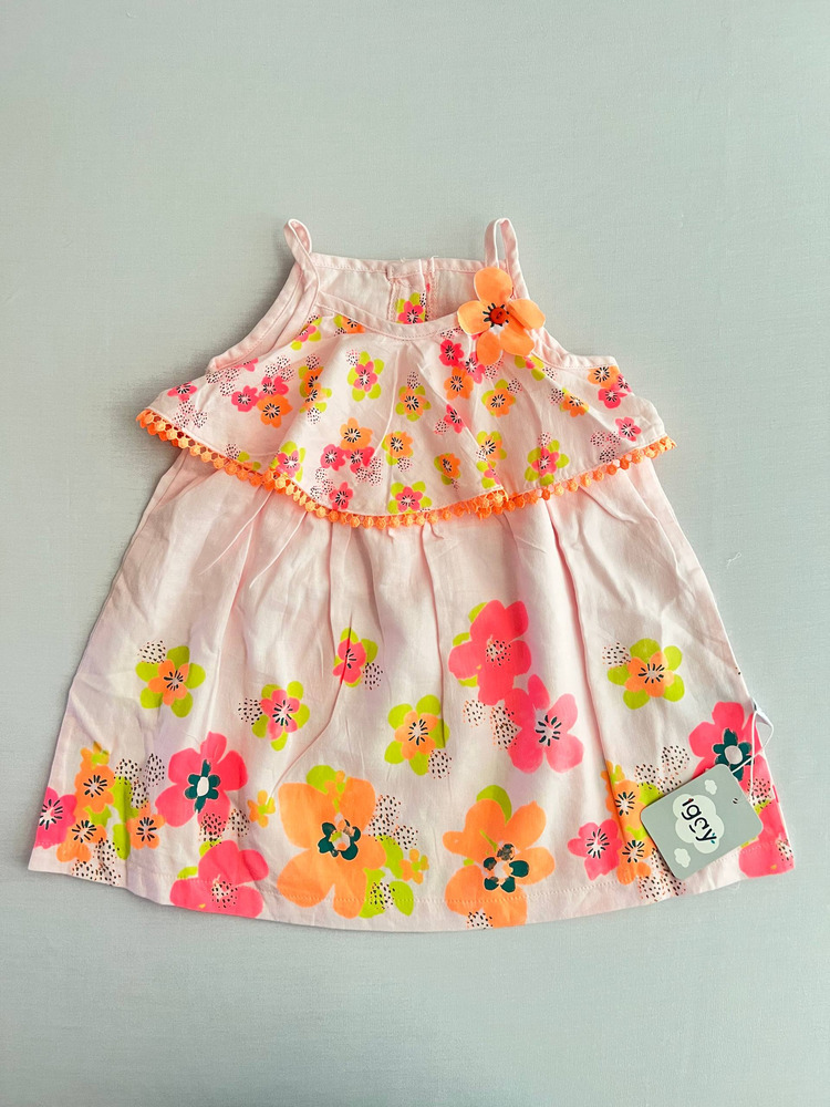 سارافون نخی بچه گانه ترک طرح گل گلی 7088 - Image 3