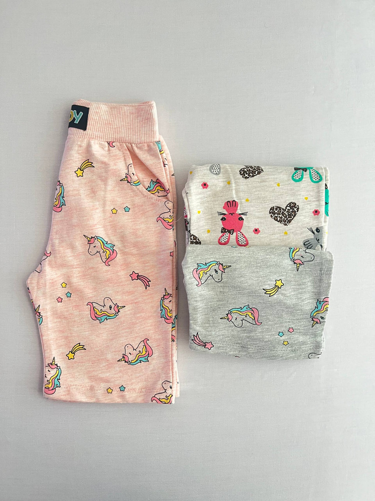 شلوارک دخترانه طرح تک شاخ