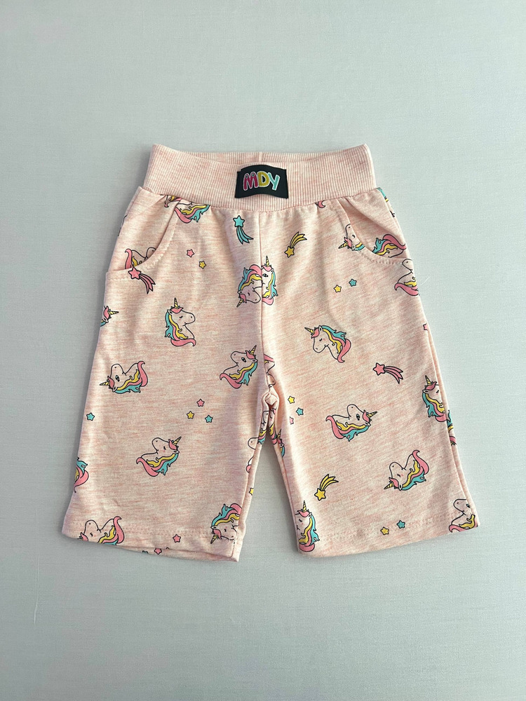 شلوارک دخترانه طرح تک شاخ MDY 7089 - Image 2