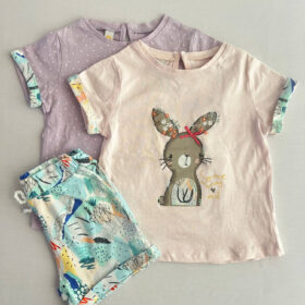تیشرت شلوارک دخترانه طرح خرگوش