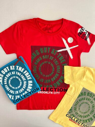 تیشرت پسرانه ترک طرح ضربدر 7154