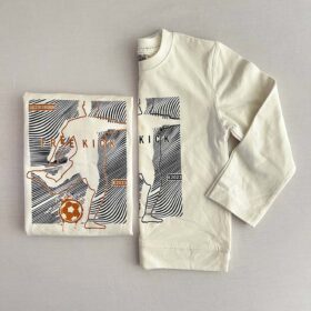 بلوز نخ پنبه پسرانه طرح فوتبالیست