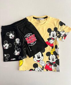 تیشرت شلوارک نخ پنبه ترک طرح میکی موس