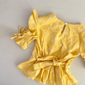 پیراهن دخترانه مروارید کاری ترک