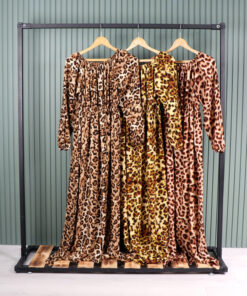 پیراهن نخی طرح پلنگی