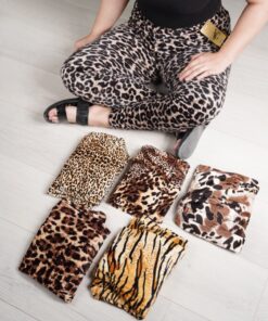 شلوار مخمل پلنگی