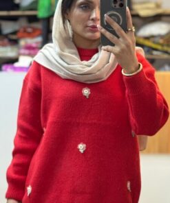 بلوز بافت طرح گل وارداتی