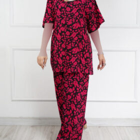 بلوز شلوار نخی مریم گلی