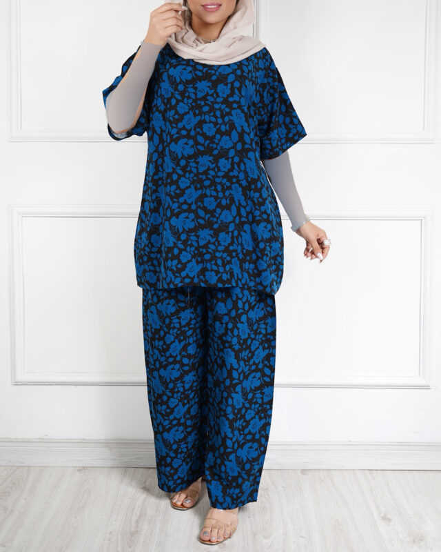 بلوز شلوار نخی مریم گلی 2050 - Image 3