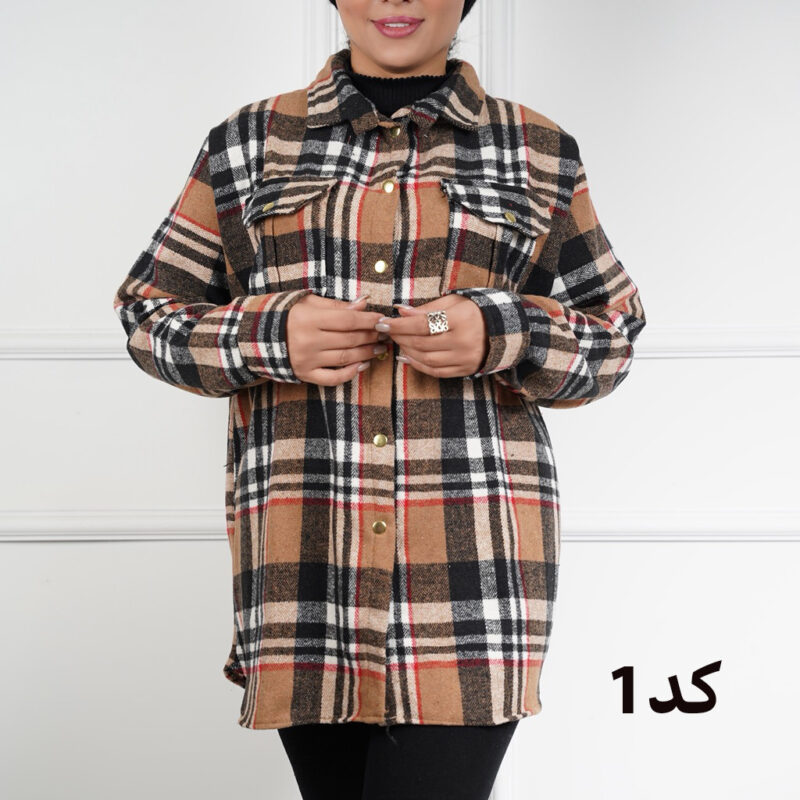 شکت چهارخونه پشمی گرم بالا 7292 - Image 3