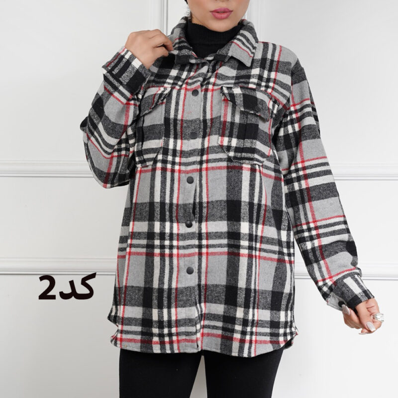 شکت چهارخونه پشمی گرم بالا 7292 - Image 4