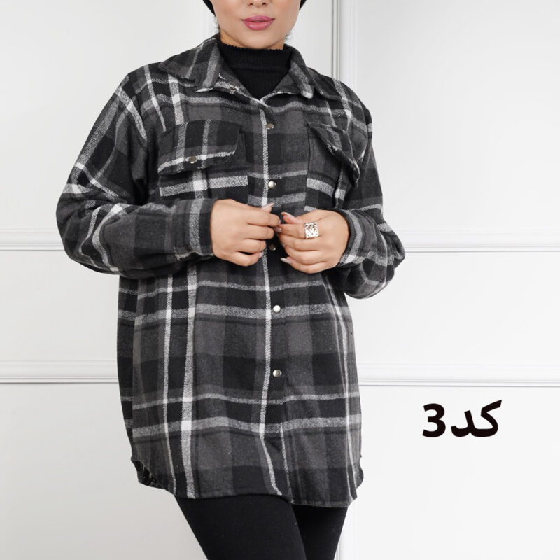 شکت چهارخونه پشمی گرم بالا 7292 - Image 5