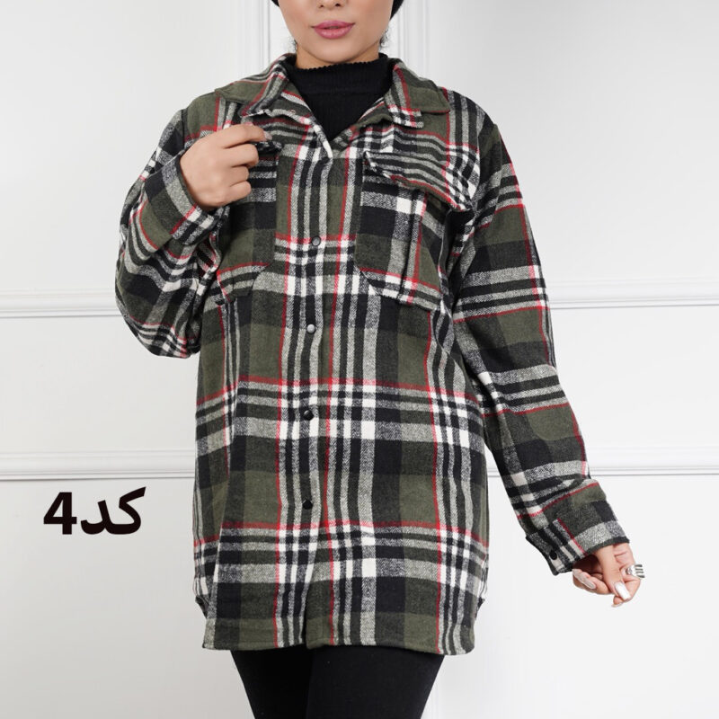 شکت چهارخونه پشمی گرم بالا 7292 - Image 6