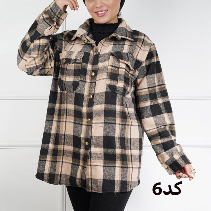 شکت چهارخونه پشمی گرم بالا 7292 - Image 8