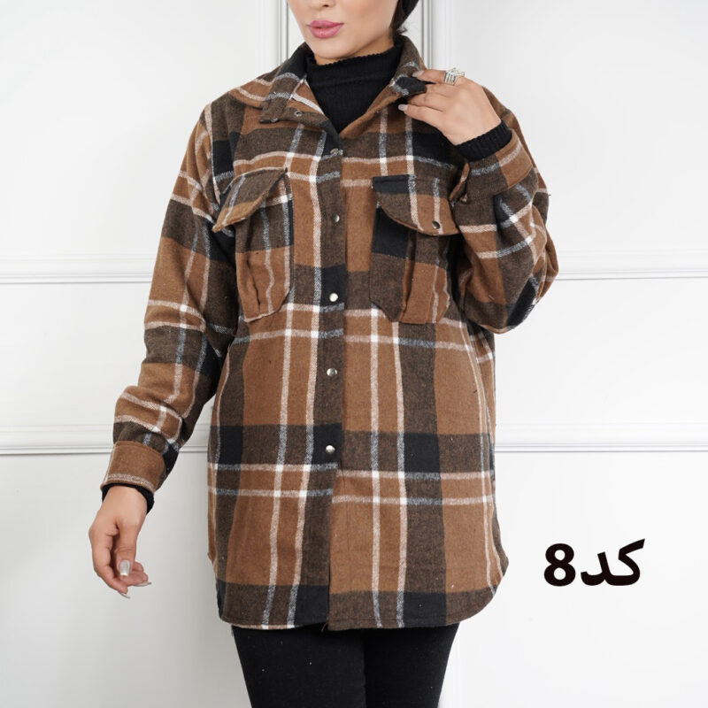 شکت چهارخونه پشمی گرم بالا 7292 - Image 10