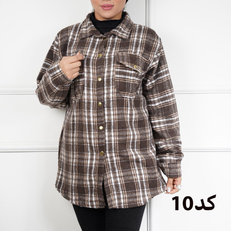 شکت چهارخونه پشمی گرم بالا 7292 - Image 12