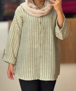 مانتو راه راه پارچه ترک