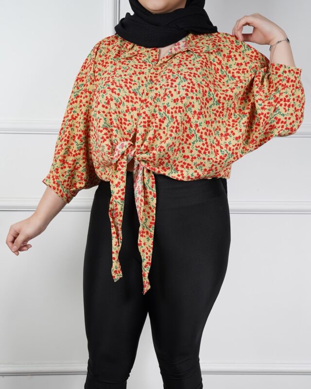 شومیز گره ای پفکی# 7321 - Image 3