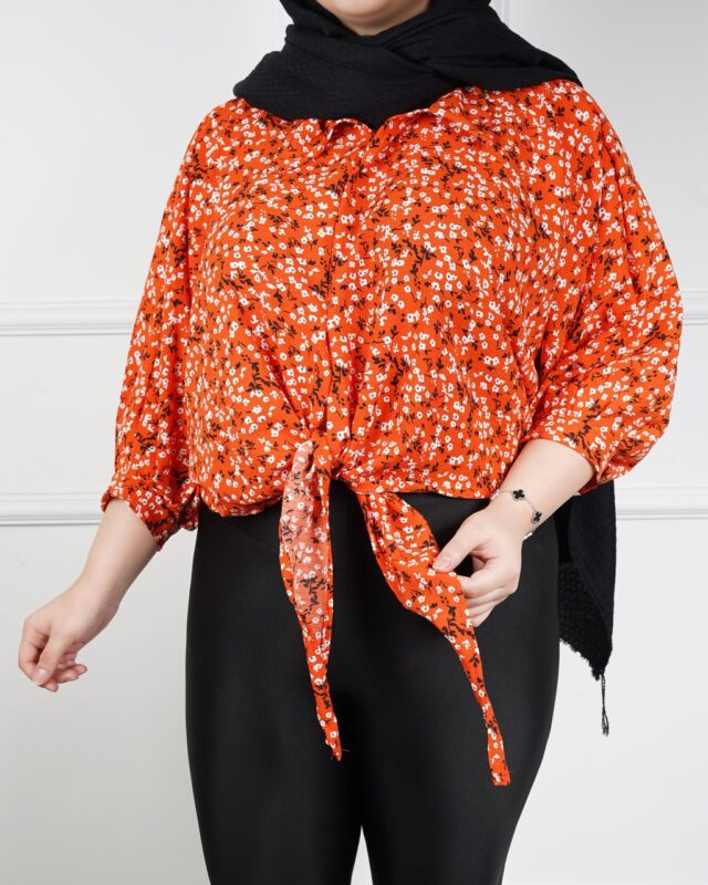 شومیز گره ای پفکی# 7321 - Image 4