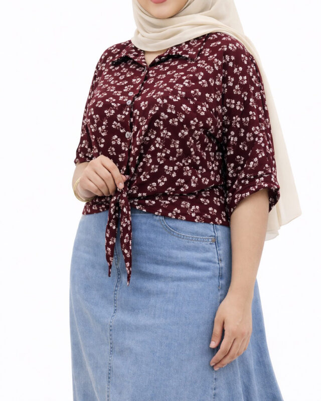 شمیز گره ای پفکی 7378 - Image 2