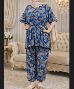 ست بلوز و شلوار طرح ترمه زنانه