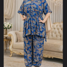 ست بلوز و شلوار طرح ترمه زنانه