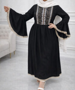 ساحلی مشکی آستین کلوش