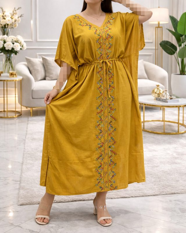 ساحلی پانچ گلدوزی هندی رونیس SH7402 - Image 3