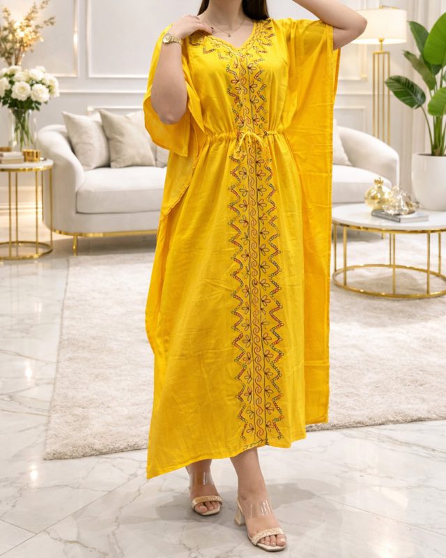 ساحلی پانچ گلدوزی هندی رونیس SH7402 - Image 5