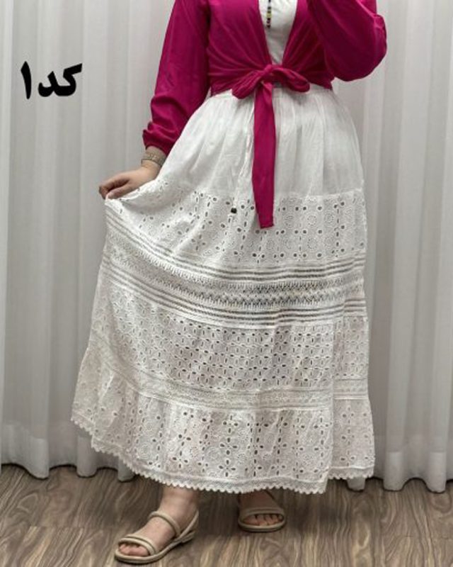 دامن سلن خامه دوزی هندی SH7432 - Image 2