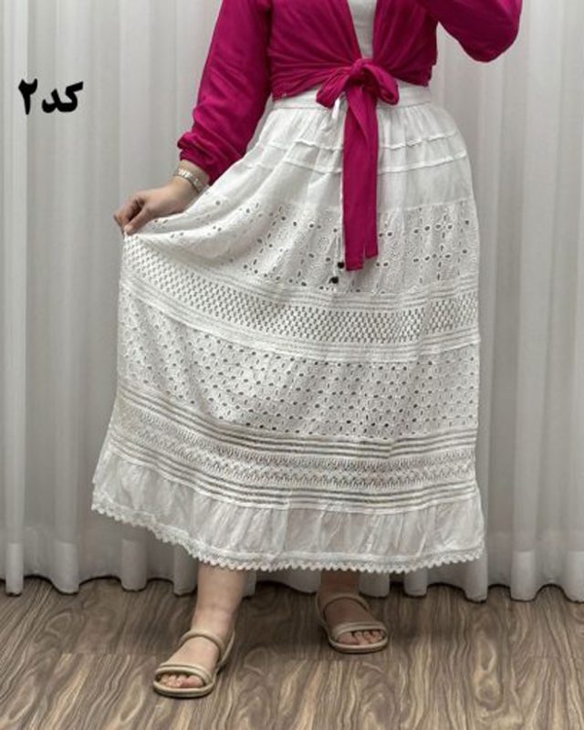 دامن سلن خامه دوزی هندی SH7432 - Image 3