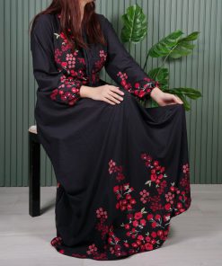 پیراهن حاشیه دار تک رنگ