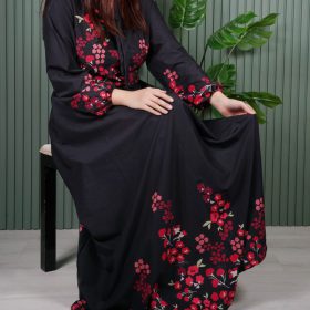 پیراهن حاشیه دار تک رنگ