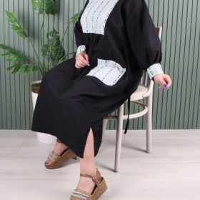 مانتو کتیبه ای لینن