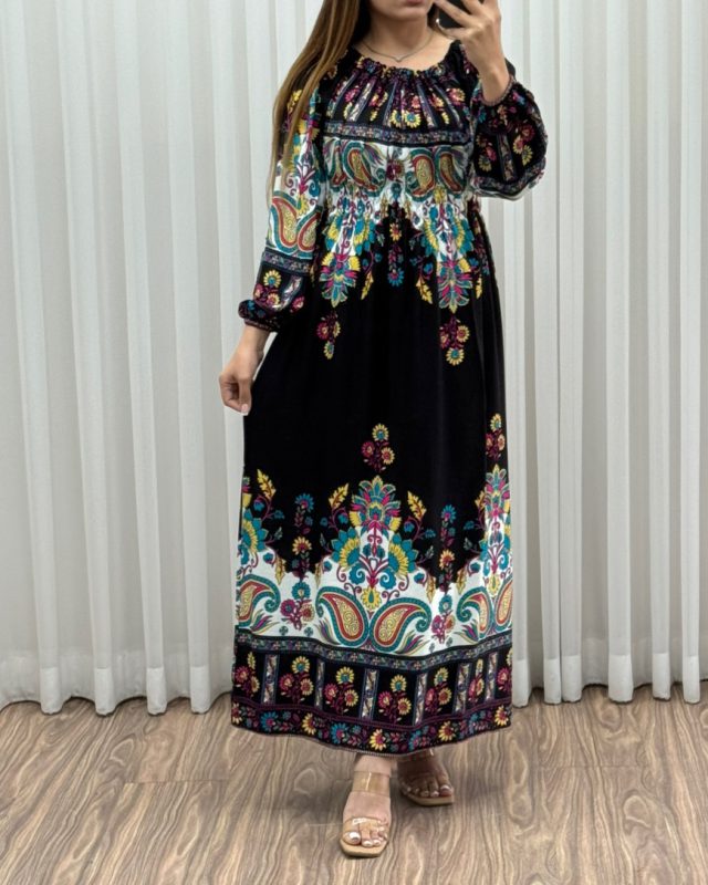 ساحلی حاشیه دار گل ترمه 7436 - Image 4