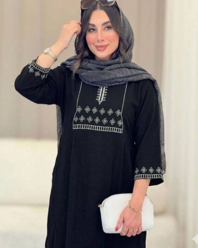 پیراهن چاپی شهین 7588 - Image 2