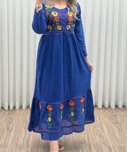 پیراهن گلدوزی هندی بلند