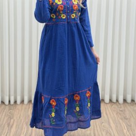 پیراهن گلدوزی هندی بلند