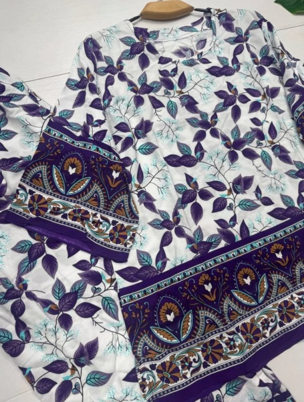 بلوز و شلوار نخی شیوان 7594 - Image 8
