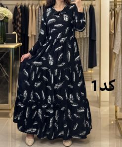 پیراهن نخی دیبا طبقه ای