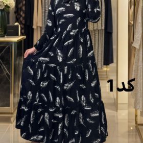پیراهن نخی دیبا طبقه ای